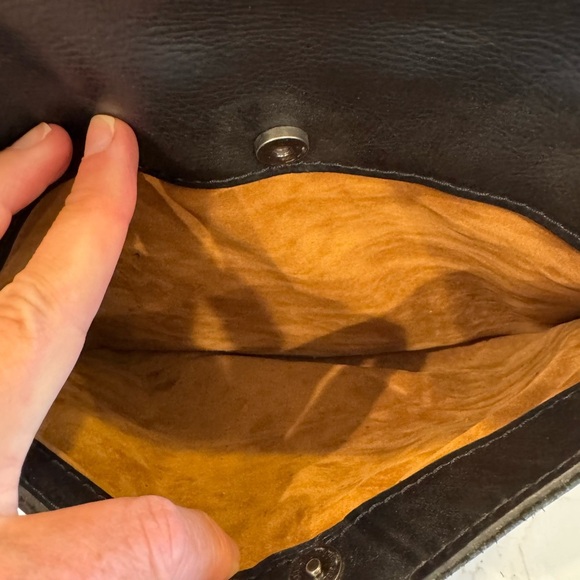 Patricia Nash Black Leather Crossbody Saddle Bag Adjustable Shoulder Strap - Picture 8 of 16